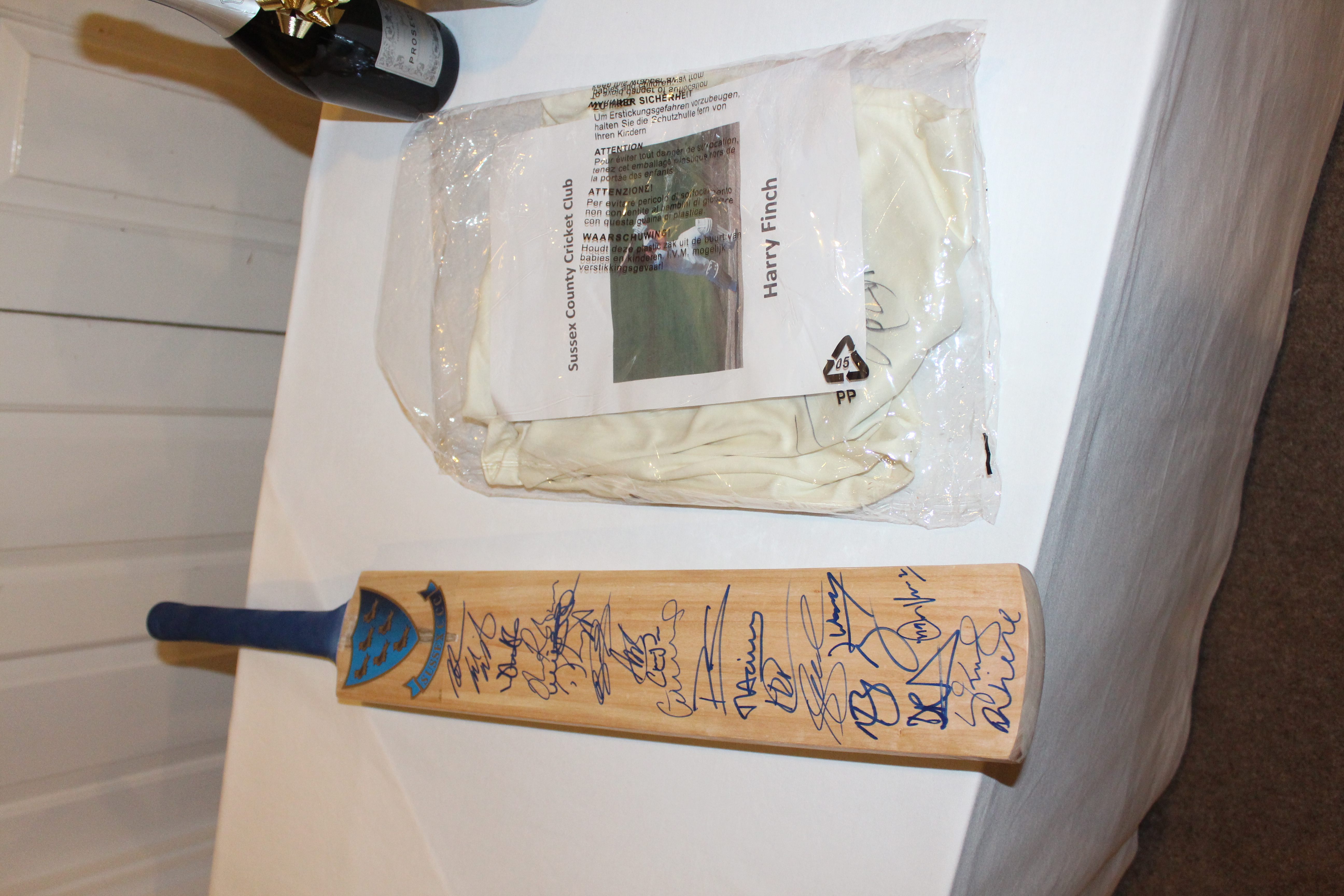 Image of Bat signed by Sussex team